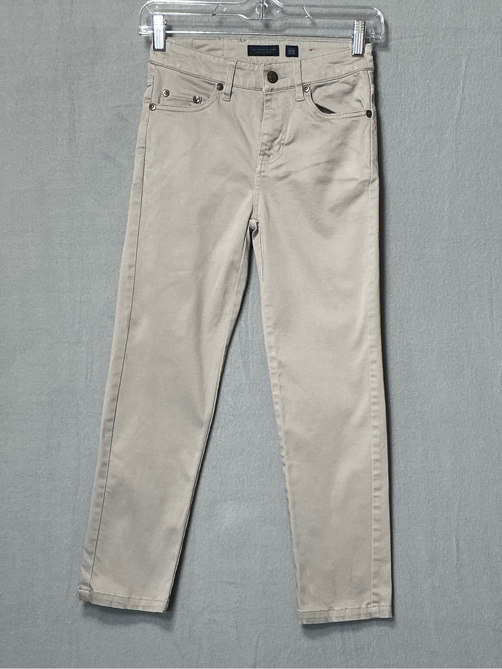 Southern Marsh Boys Youth Medium Khaki Straight Leg Pants Light Tan Five Pocket
